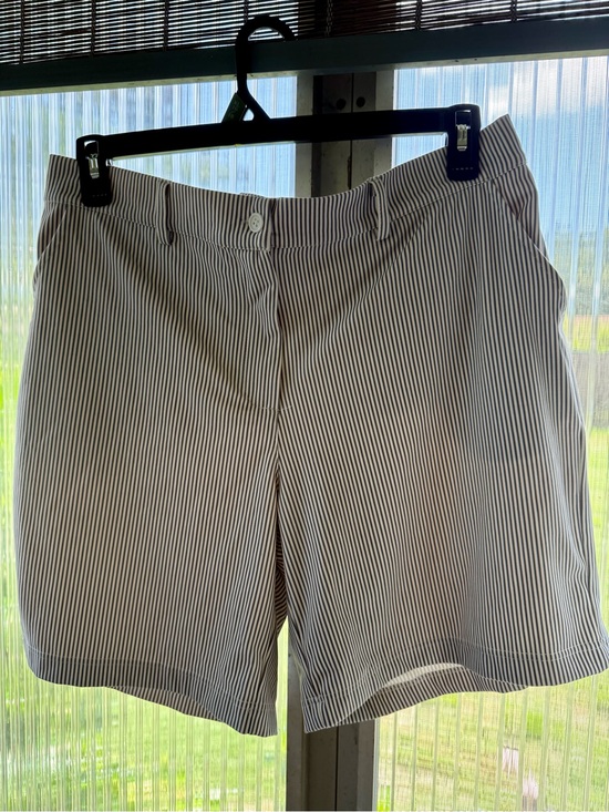 Salty wave Pants - Striped Black and White Bermuda Shorts - Casual Tailored Fit